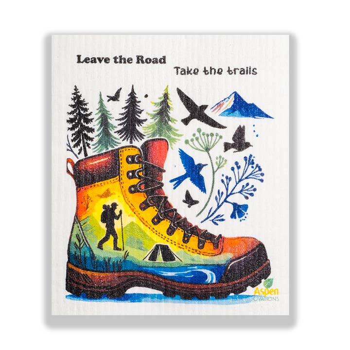 Caminhada Bota colorida Swedish Dishcloth Eco-Friendly por atacado de AspenOvations