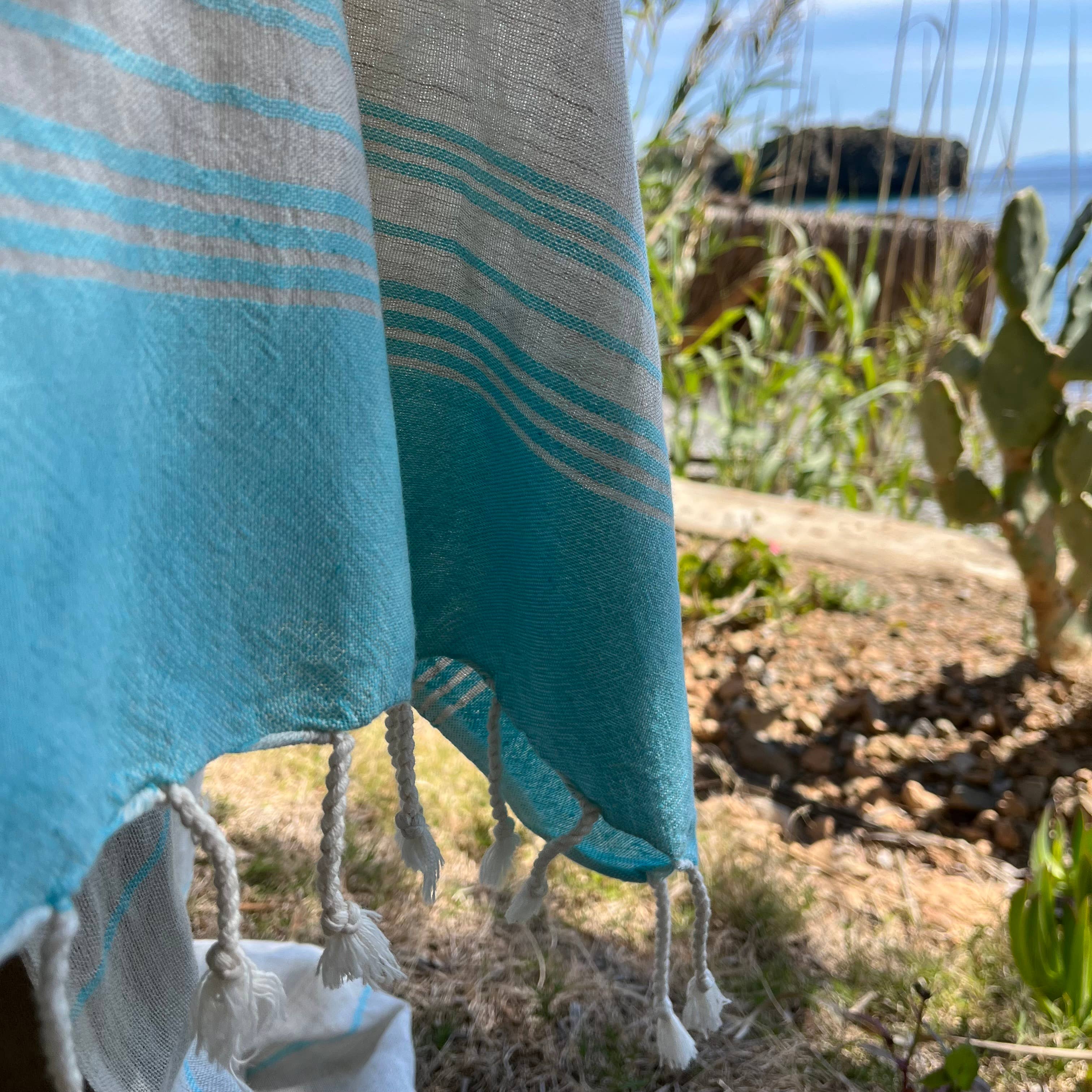 loom.ist – Großhandel Badetuch – Karya Leinen Strandtuch / Türkisches Handtuch37