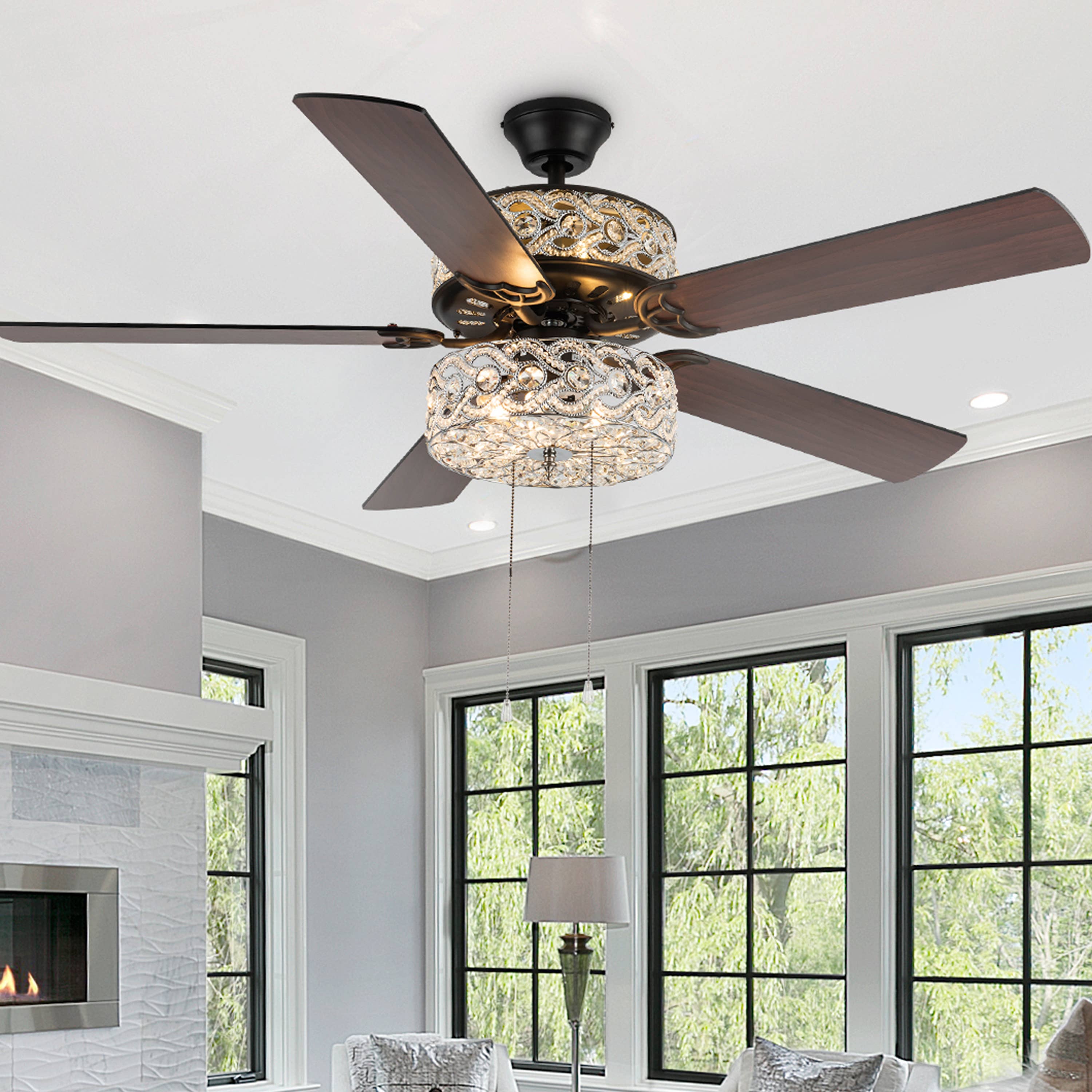 River of Goods - Wholesale Ceiling Fan - 52"W Matilda Oil Rubbed Bronze Double-Lit LED Ceiling Fan6