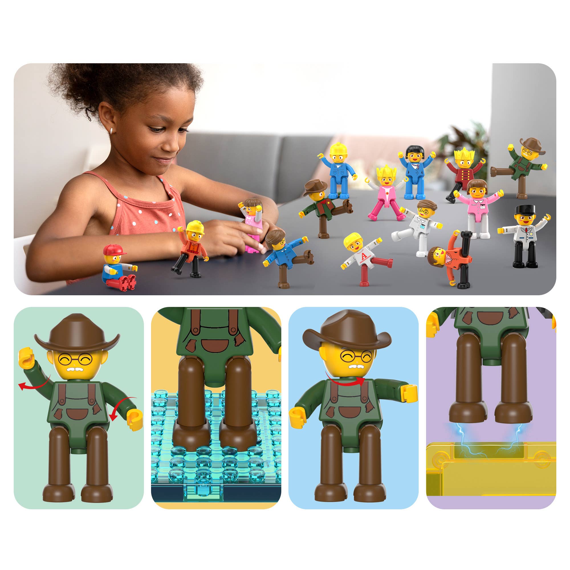 PicassoTiles - Wholesale Toy Set - Kids - PicassoTiles 15 Piece Character Figure Set PTA157