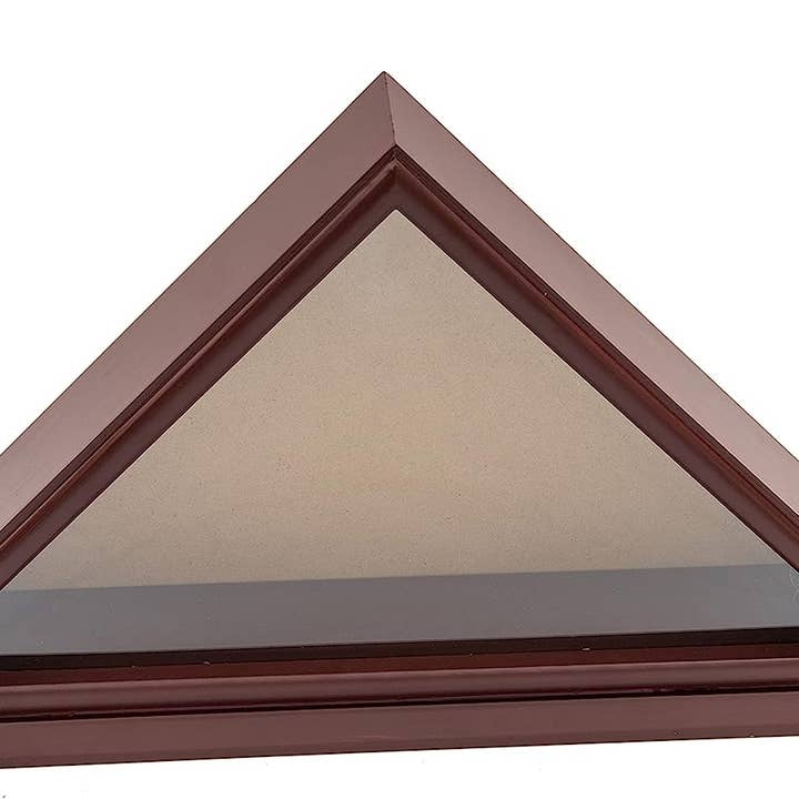Decomil - Wholesale Display Case - 5x9 Flag Display Case Small Base Design - Cherry