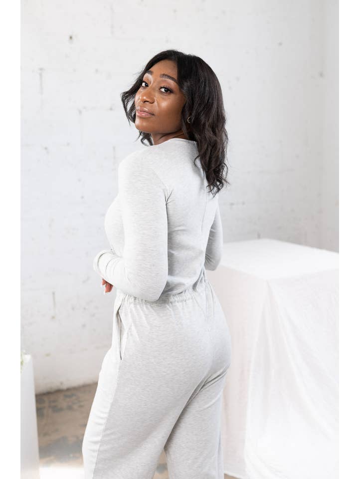 Manifiesto - Venta al por mayor Peto - Mujer - Mono gris claro Polux1