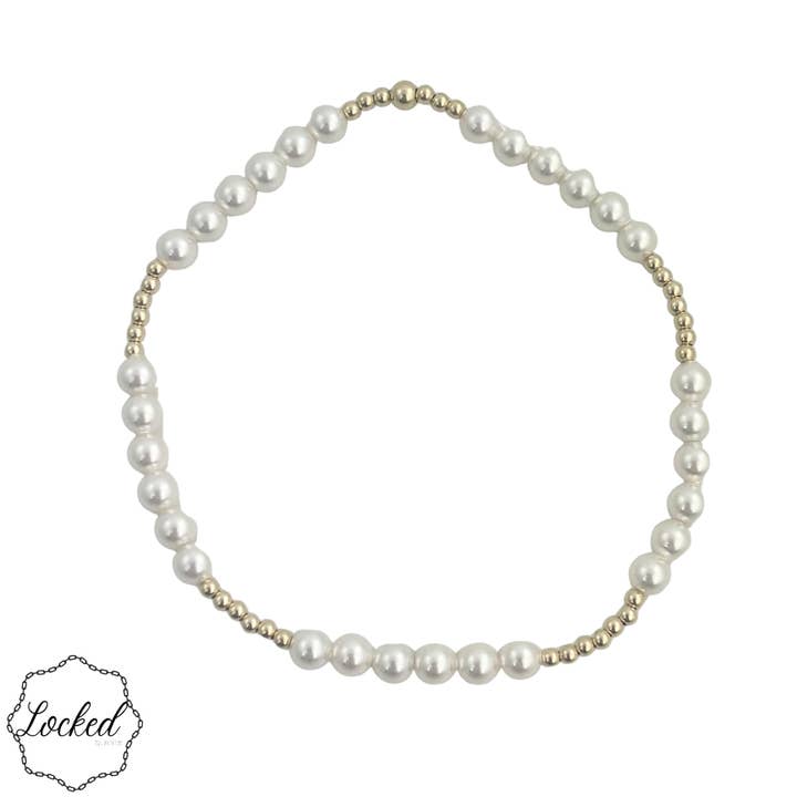 Gold Filled | Glass Pearl 25 for wholesale by Locked by Lula 'n' Lee