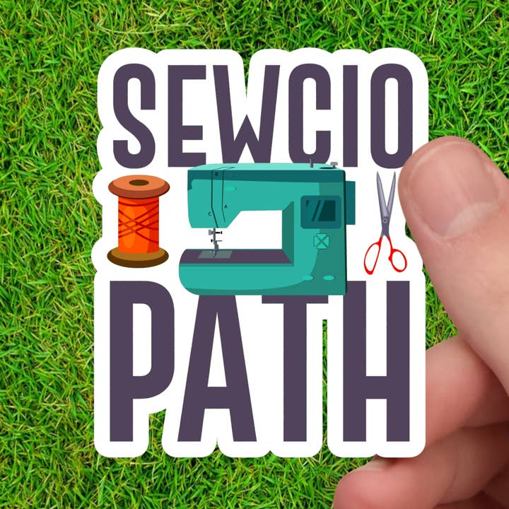 Sewcio Path | Sewing Sticker | Sewing Machine Decal for wholesale by Dancing Dolphin Crafts
