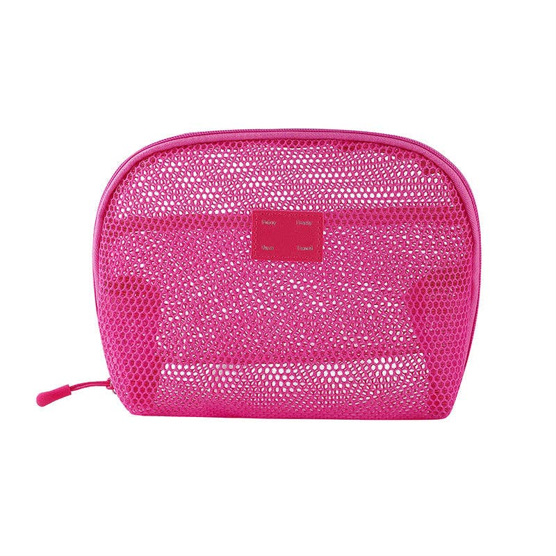 Dipped Shop – wholesale Make-up/cosmetic bag – Solid Color Mesh Mini Make Up Bags DP25C64229