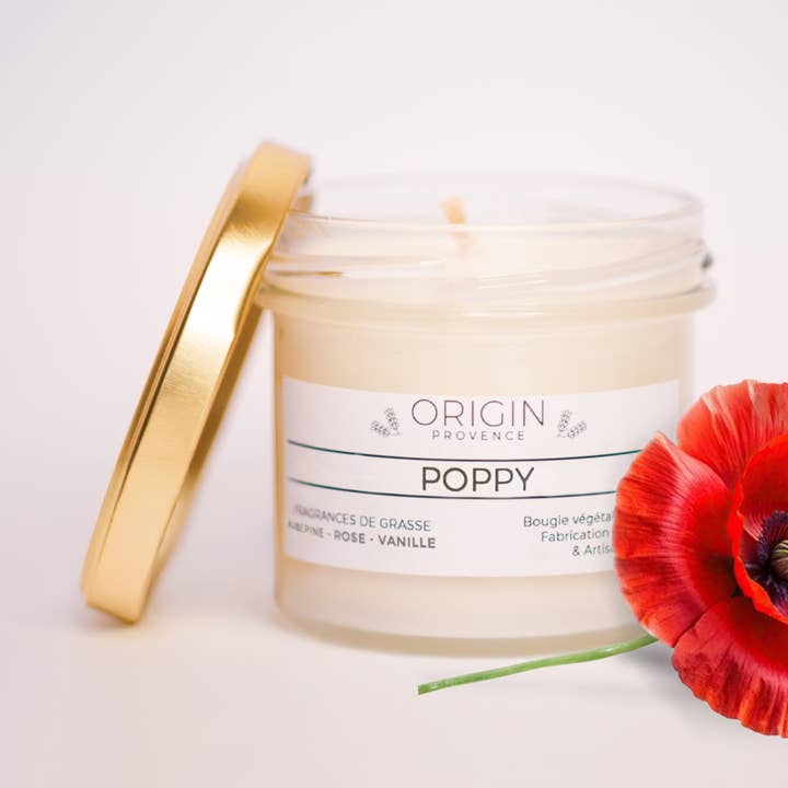 Duftkerze Mohn für den Großhandel von ORIGIN PROVENCE