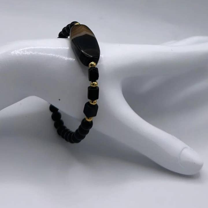 Onyxarmband - B15 för wholesale av The Bijoux Collective