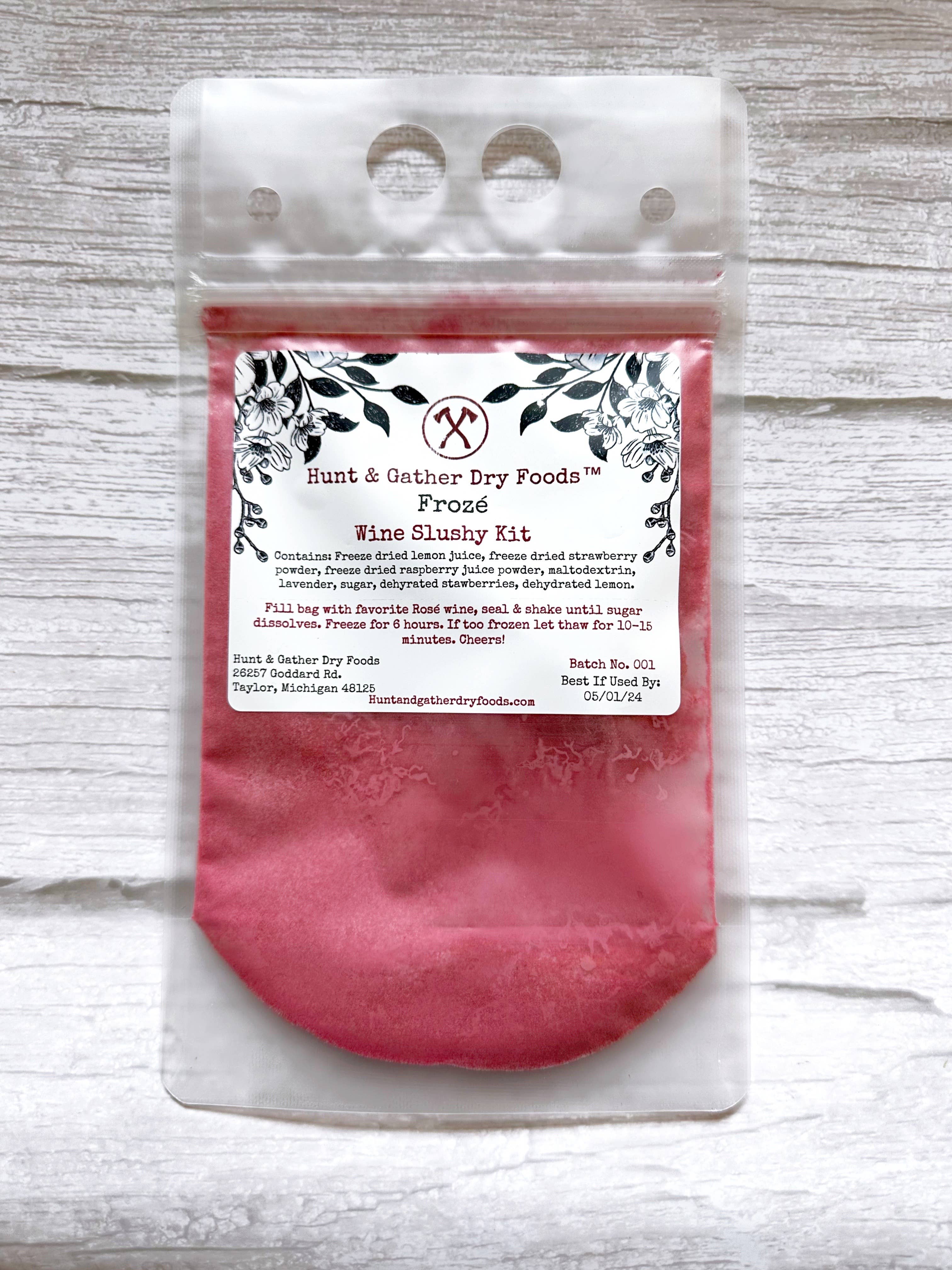 Hunt and Gather Dry Foods - Vente Mélange/sirop pour cocktails - Mélange pour slushy au vin surgelé1