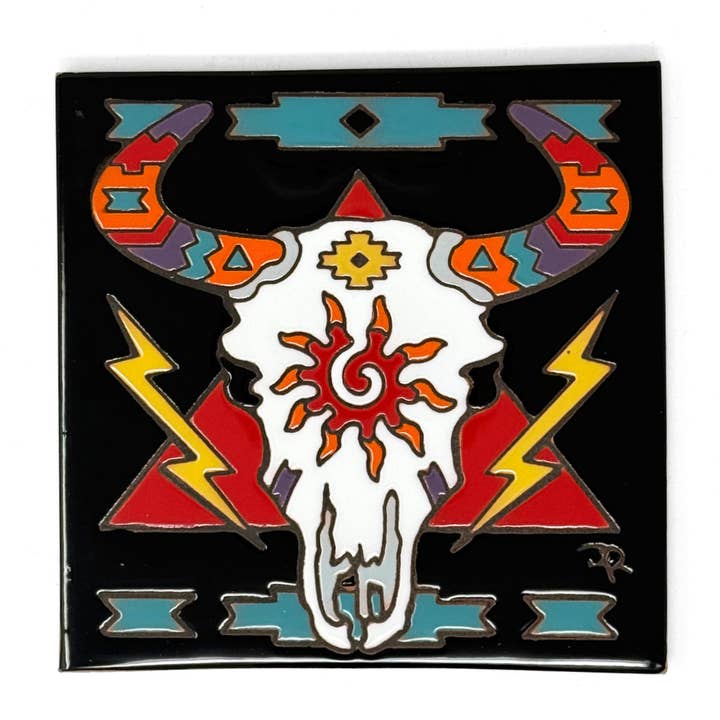 Southwest Skull Tile (7908A for wholesale by Earthtones Tile