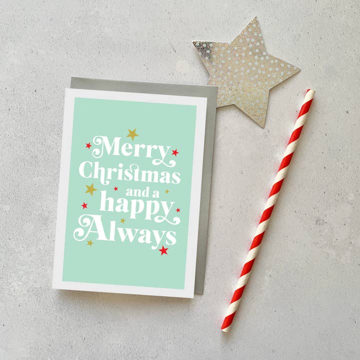 Merry Christmas Card for wholesale by Always Sparkle