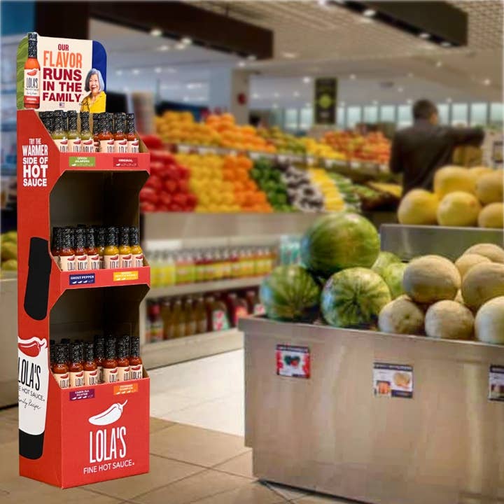 Lola's Fine Hot Sauce - Wholesale Hot Sauce - Lola's Hot Sauce Shipper - 72 ct.2