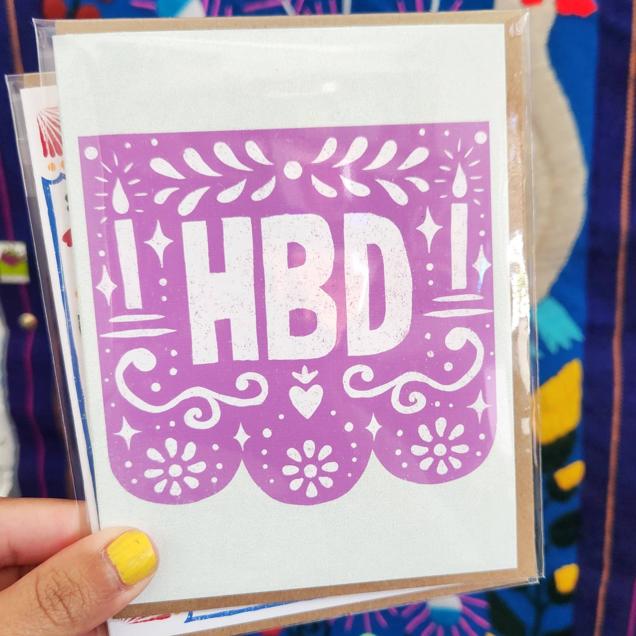 Erica Alfaro Designs - Wholesale Birthday Card - HBD Greeting Card2