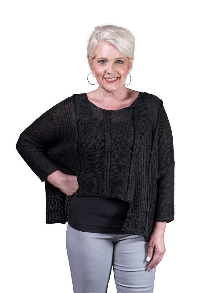 TINA Stephens Italy/Tees By Tina - Wholesale Knit Sweater - Women's - Amani Crop Sweater (BQ905)