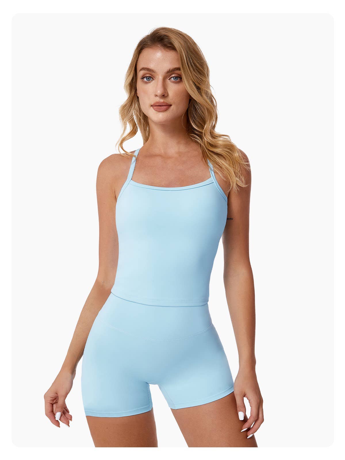 Mantra Active - Wholesale Activewear Set - Women's - Vesper Halter Neck Sports Bra & Shorts Activewear Set6