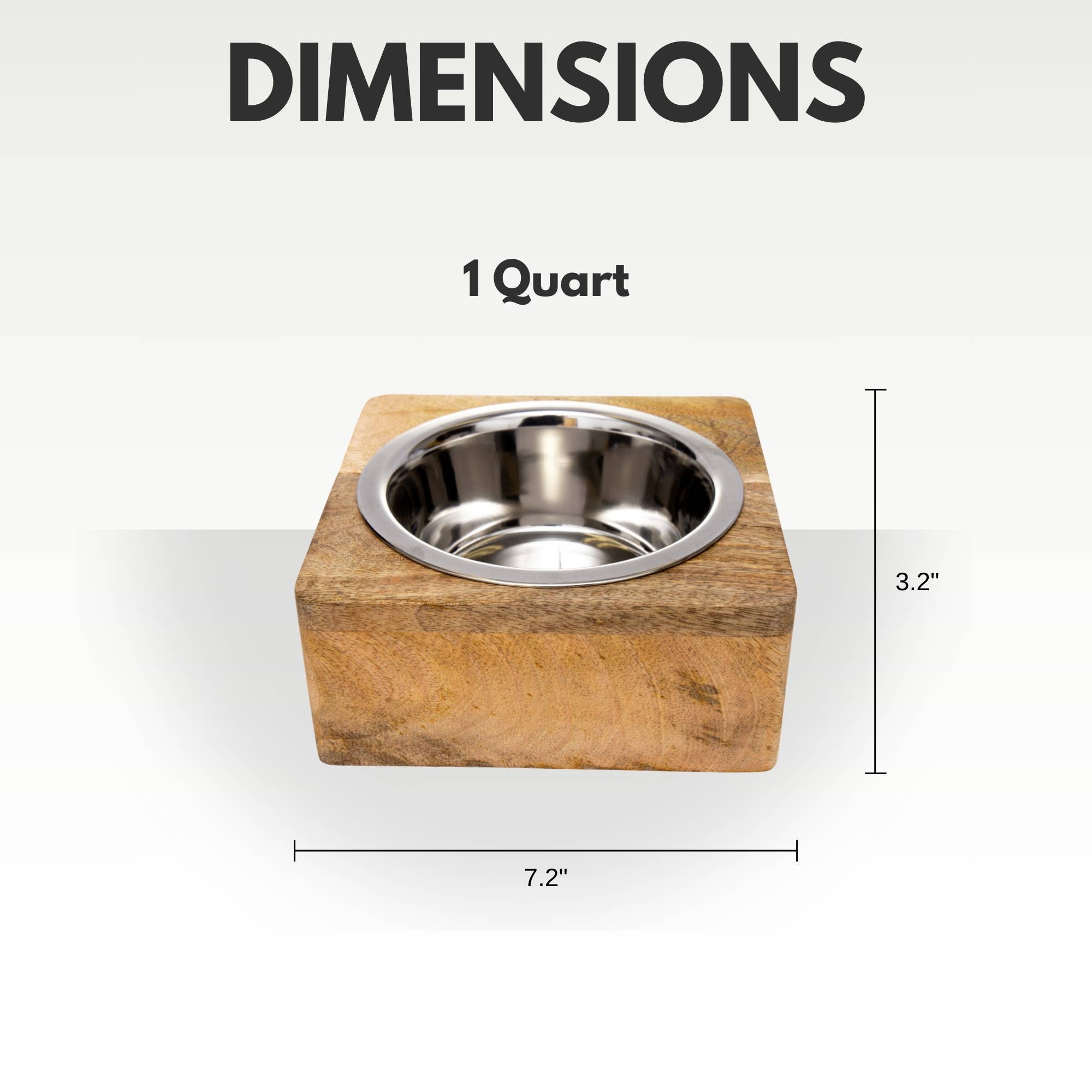 Jojo Modern Pets - Vente Gamelle – chat et chien - Gamelle en acier inoxydable avec support carré en bois de manguier3