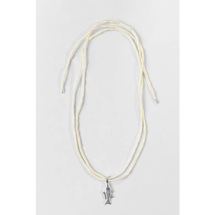 Kara Yoo - Wholesale Pendant/Charm Necklace - Lucky Fish on Raw Silk3
