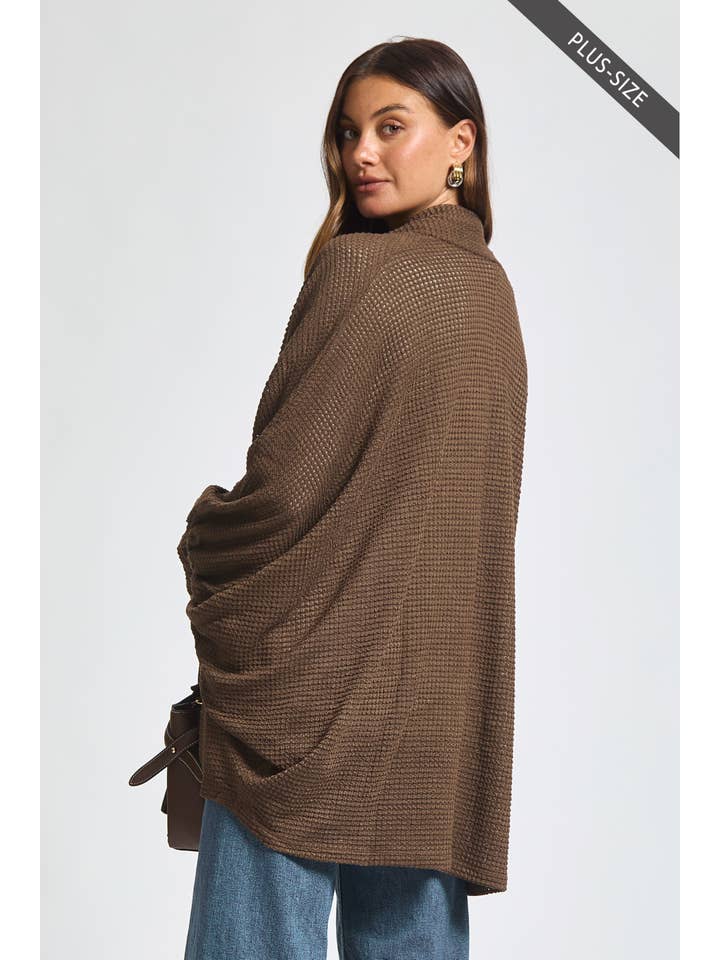 Dear Scarlett - Wholesale Cardigan - Women's - PLUS SIZE Crochet Knit Cardigan Batwing Sleeve9