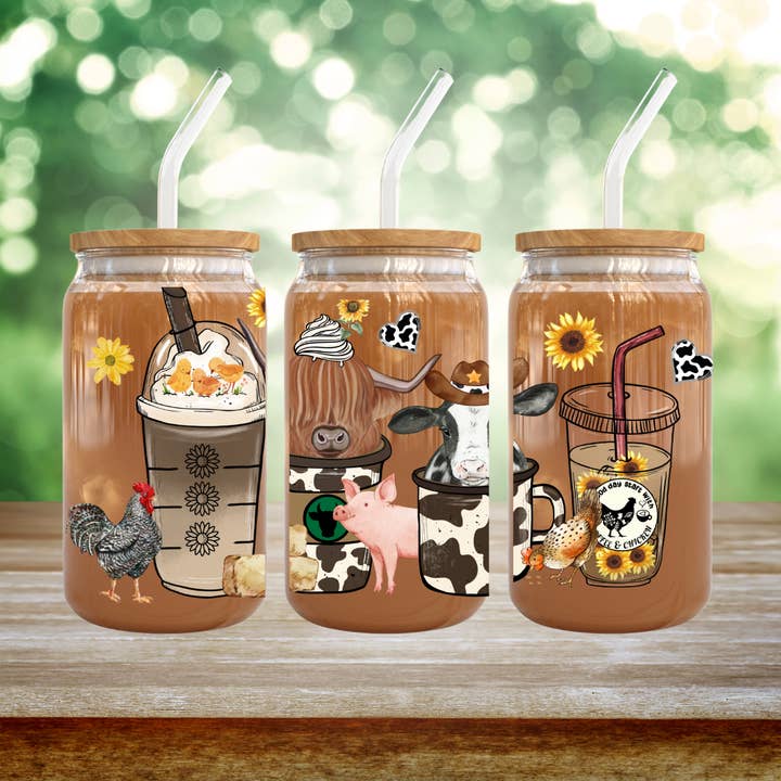 Small Biz Shipping Co - Wholesale Sublimation Transfer - Farm Coffee - UV DTF Wrap