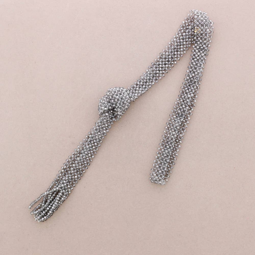 Sonata - Wholesale Beaded/Pearl Necklace - Faceted Crystal Tie Long Necklace6