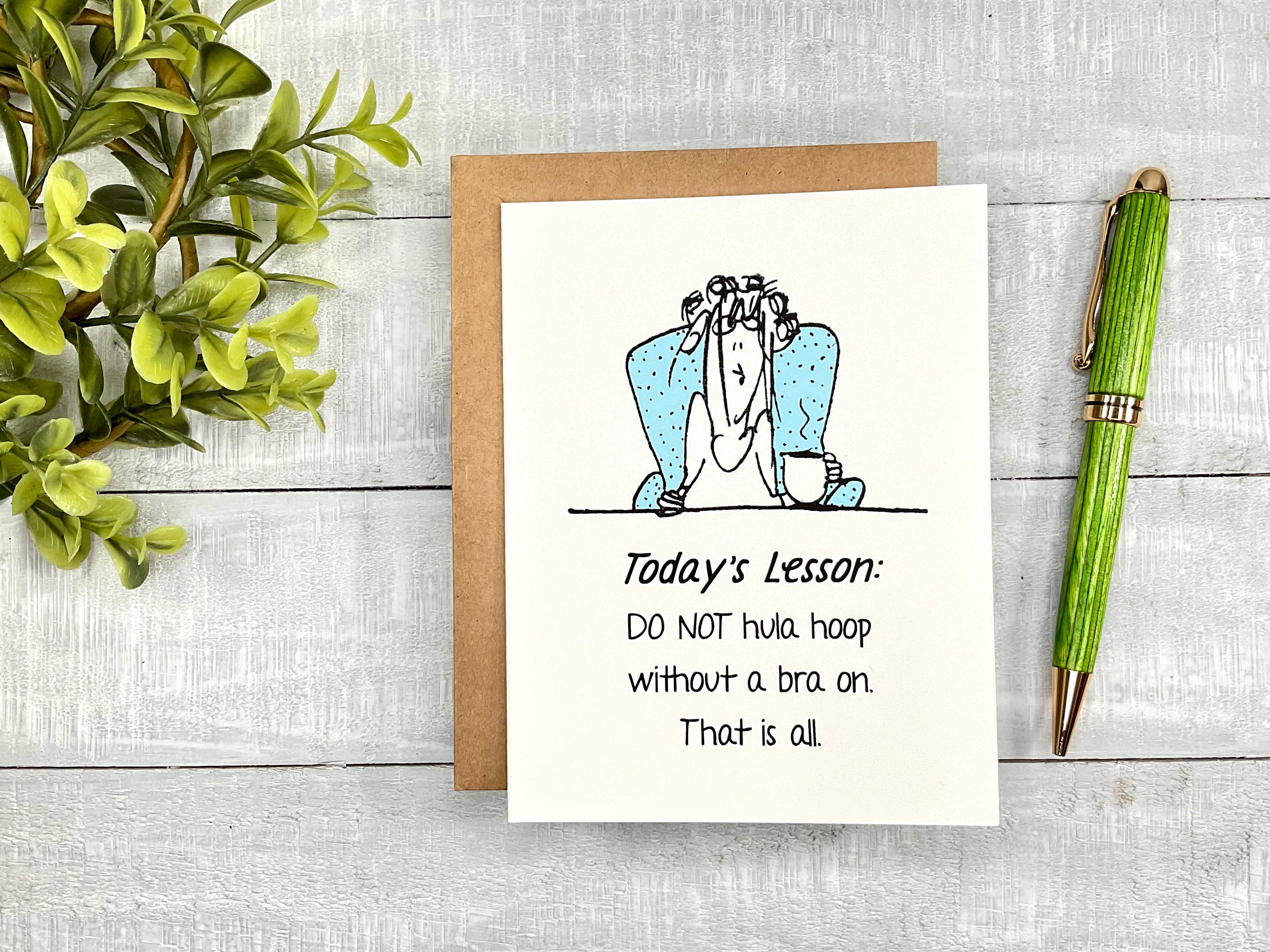 by Emily Young - Wholesale Everyday Greeting Card - Hula Hoop without a Bra0