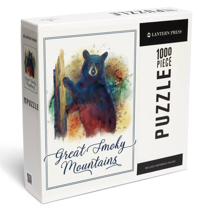 PUZZLE DE 1000 PIEZAS Great Smoky Mountains, Black Bear para venta al por mayor de Lantern Press