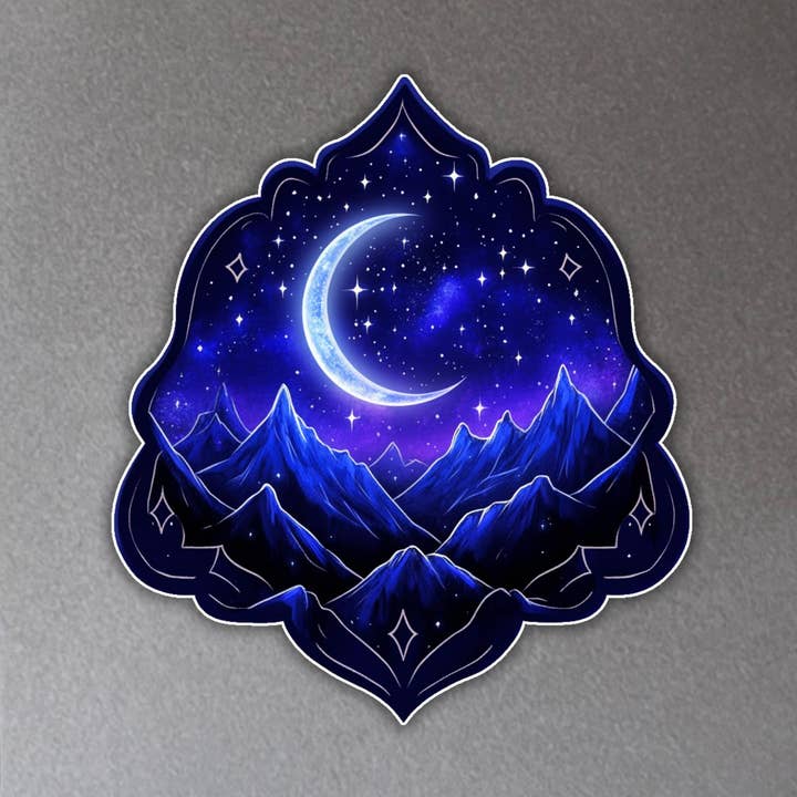 Adesivo Montagne del Tribunale Notturno & Luna Crescente per la vendita all'ingrosso da parte di Angie's Creations
