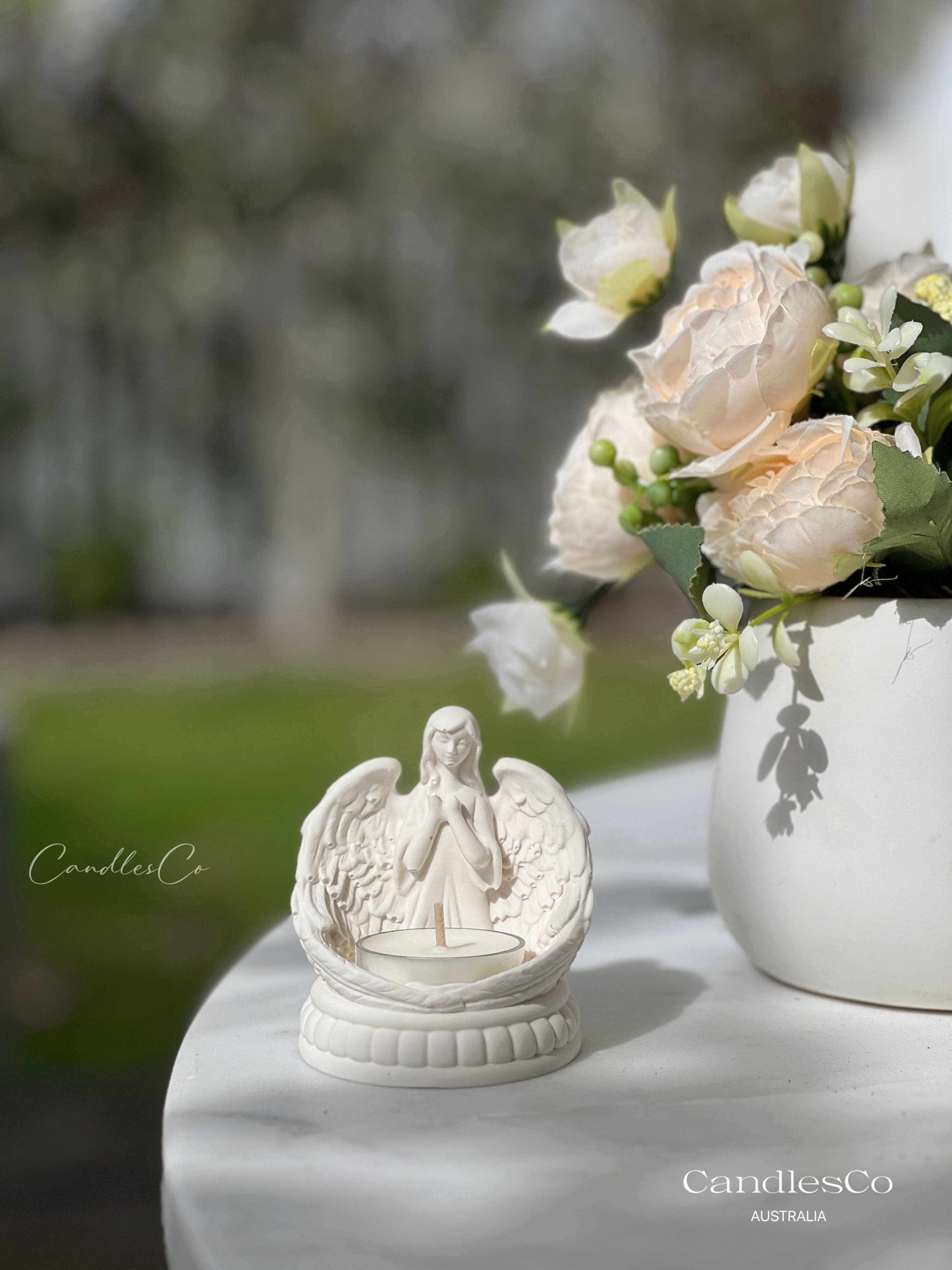 White Angel Tealight Holder for wholesale on Faire