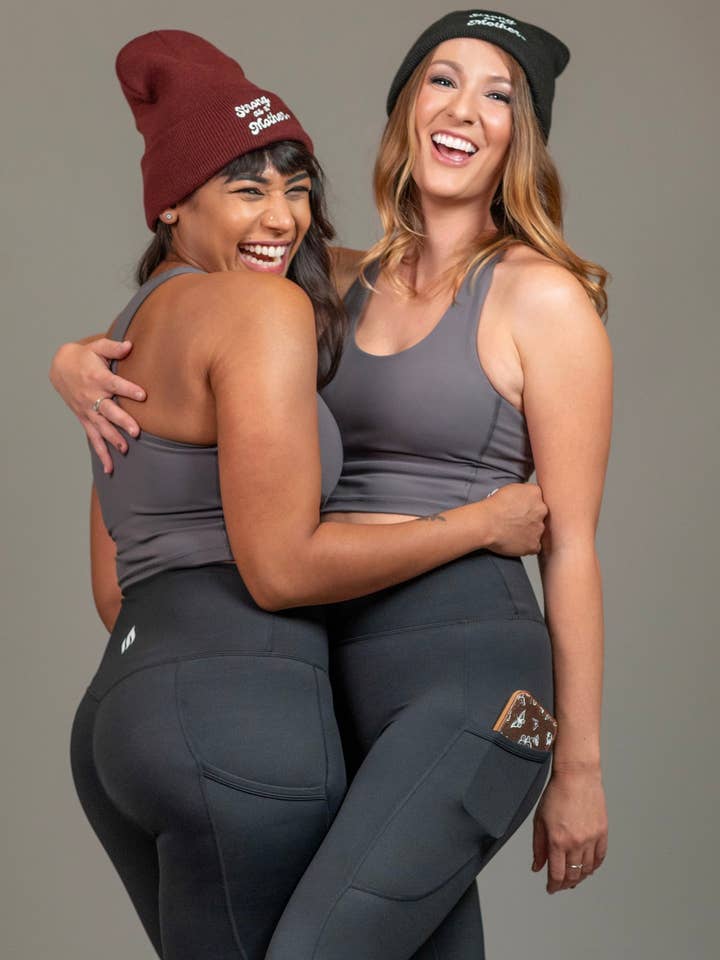 Super Soft Racerback Crop 2.0 - Smoke for wholesale by MPowHer Apparel