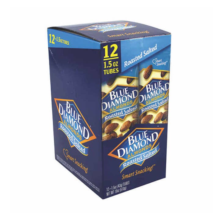 Snacky Candy - Wholesale Nuts - Blue Dimond Almonds Roasted Salted 1.5 oz 12 count2