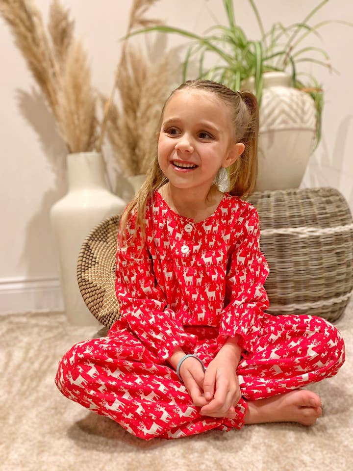 Ruby Reindeer Pyjama Set for wholesale by Fox In A Box