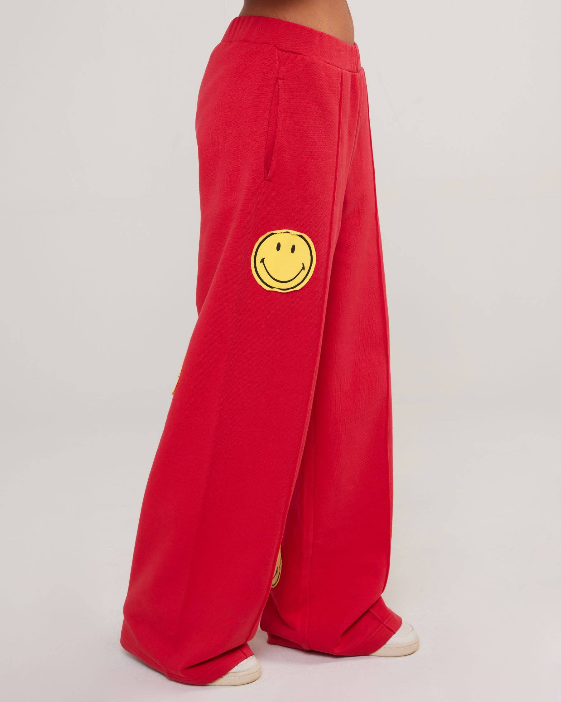 SAMII RYAN - Vente Pantalon – femme - Pantalon à jambe droite Smiley®, rouge3