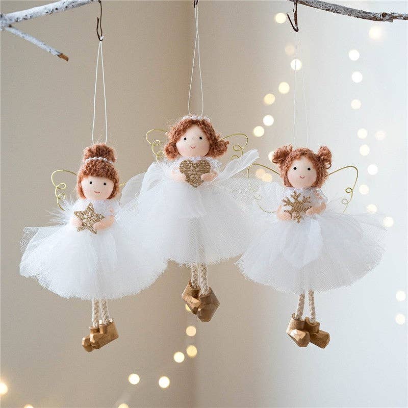 FurDecoration - Vente Objets de décoration - Ornement de Noël Fille Ange avec Ailes2