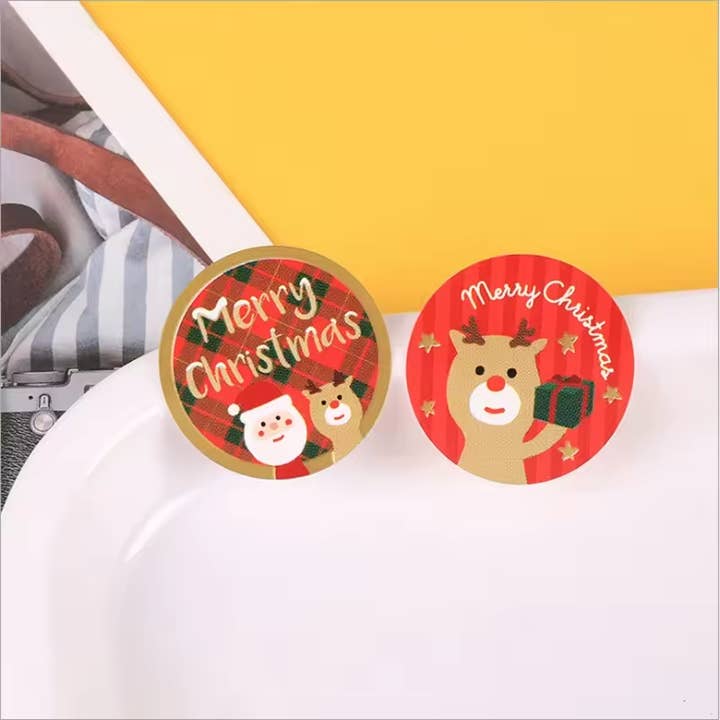 Sostraw & SmartThings - Wholesale Sticker - Pack 120 Lovely Stickers Christmas Santa Claus Gift 26mm4