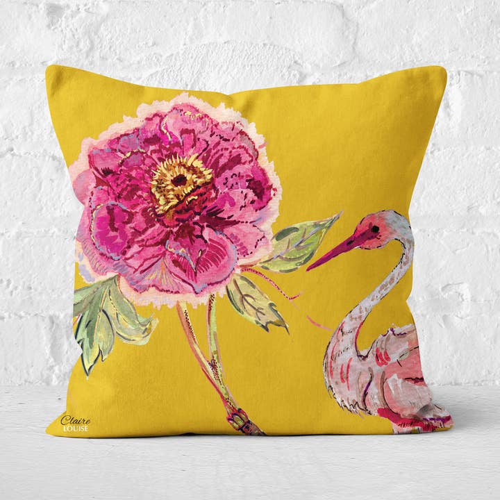 Claire Louise - Vente Coussin décoratif - Coussin Serendipity Moutarde0