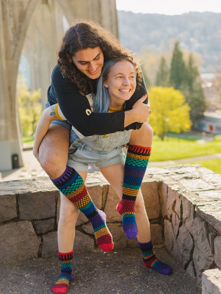 Solmate Socks - Wholesale Socks - Unisex - Gemstone Adult Knee Socks | Sustainably Made in the USA