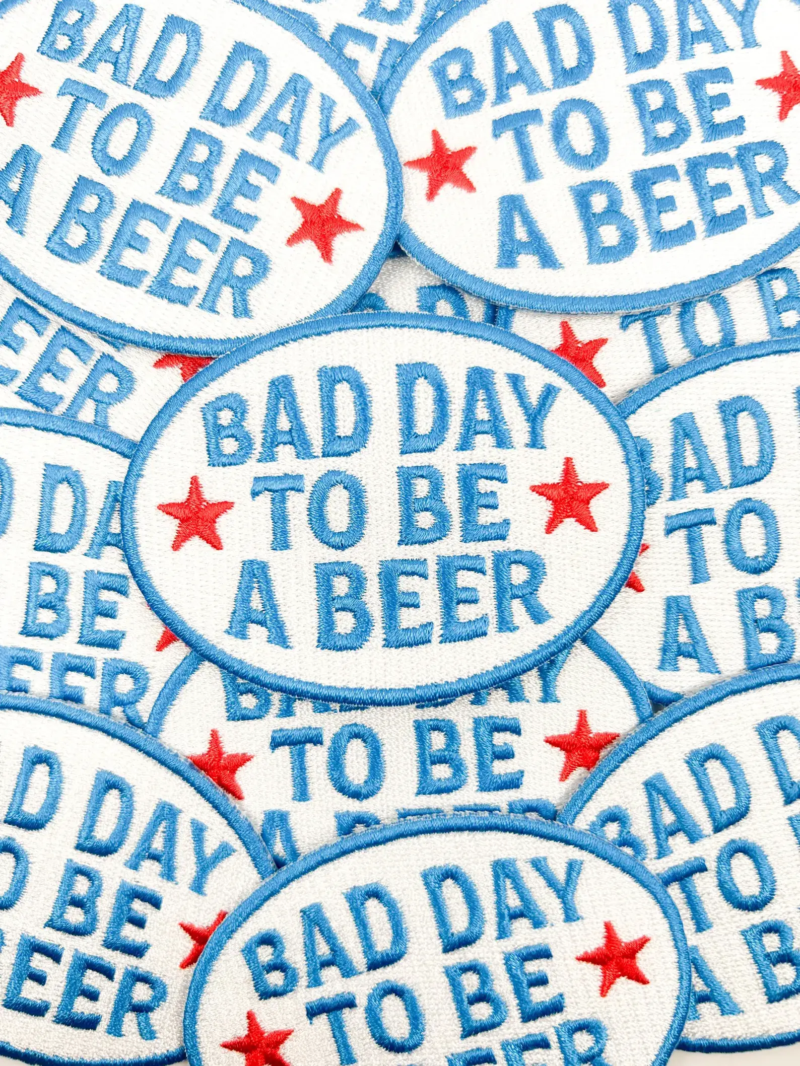 Field Trip Threads – wholesale Patch – Bad Day to Be a Beer Embroidered Iron-On Patch Tailgate3