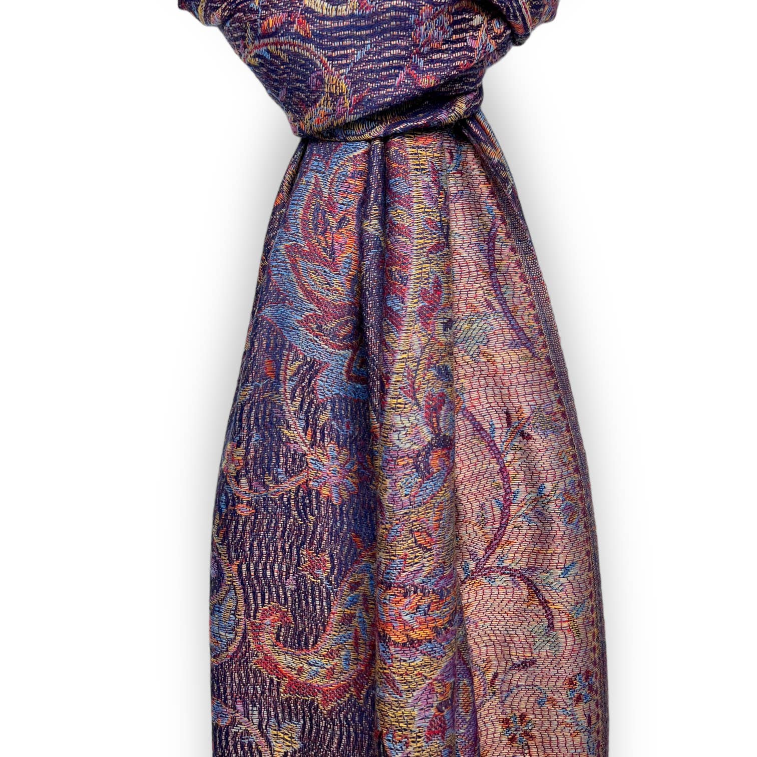 London Scarves - Vendita all'ingrosso Sciarpa - Donna - Pashmina jacquard con stampa paisley e frange13