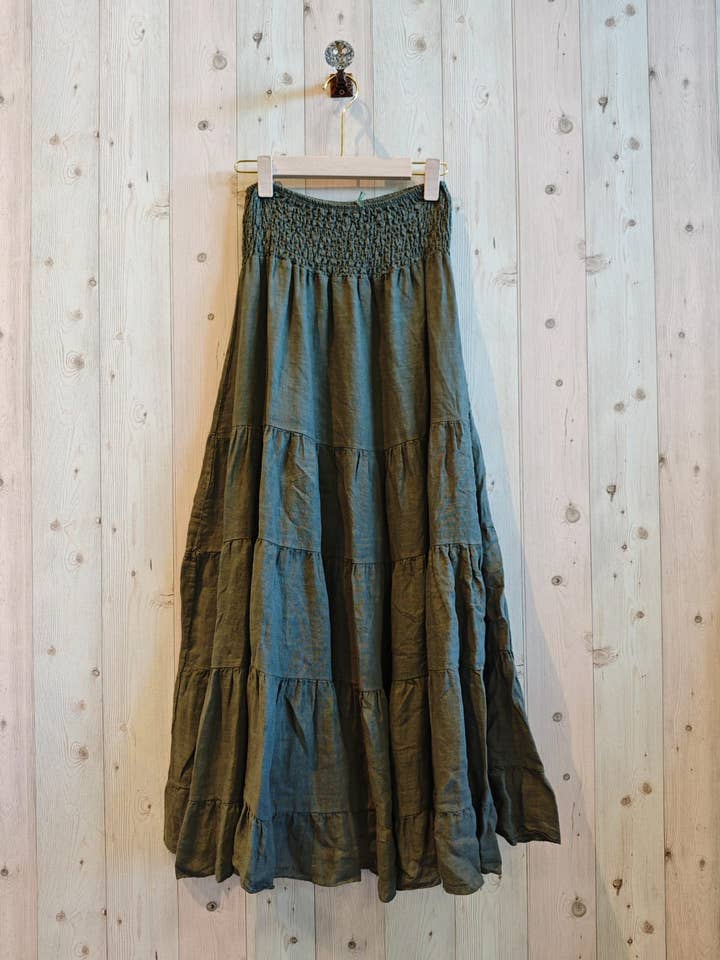 Linen & More - Wholesale Skirt – Women’s - REF 80212 100% LINEN SKIRT
