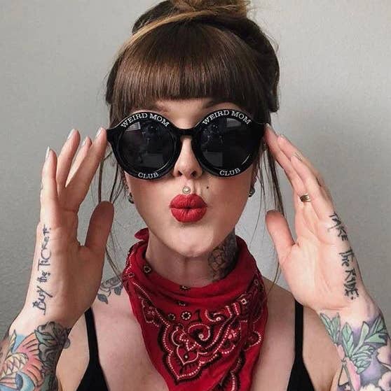 Weird Mom Club Sunglasses, PC eyeglass frame with 400 UV lens for wholesale by Drawings by Nicole