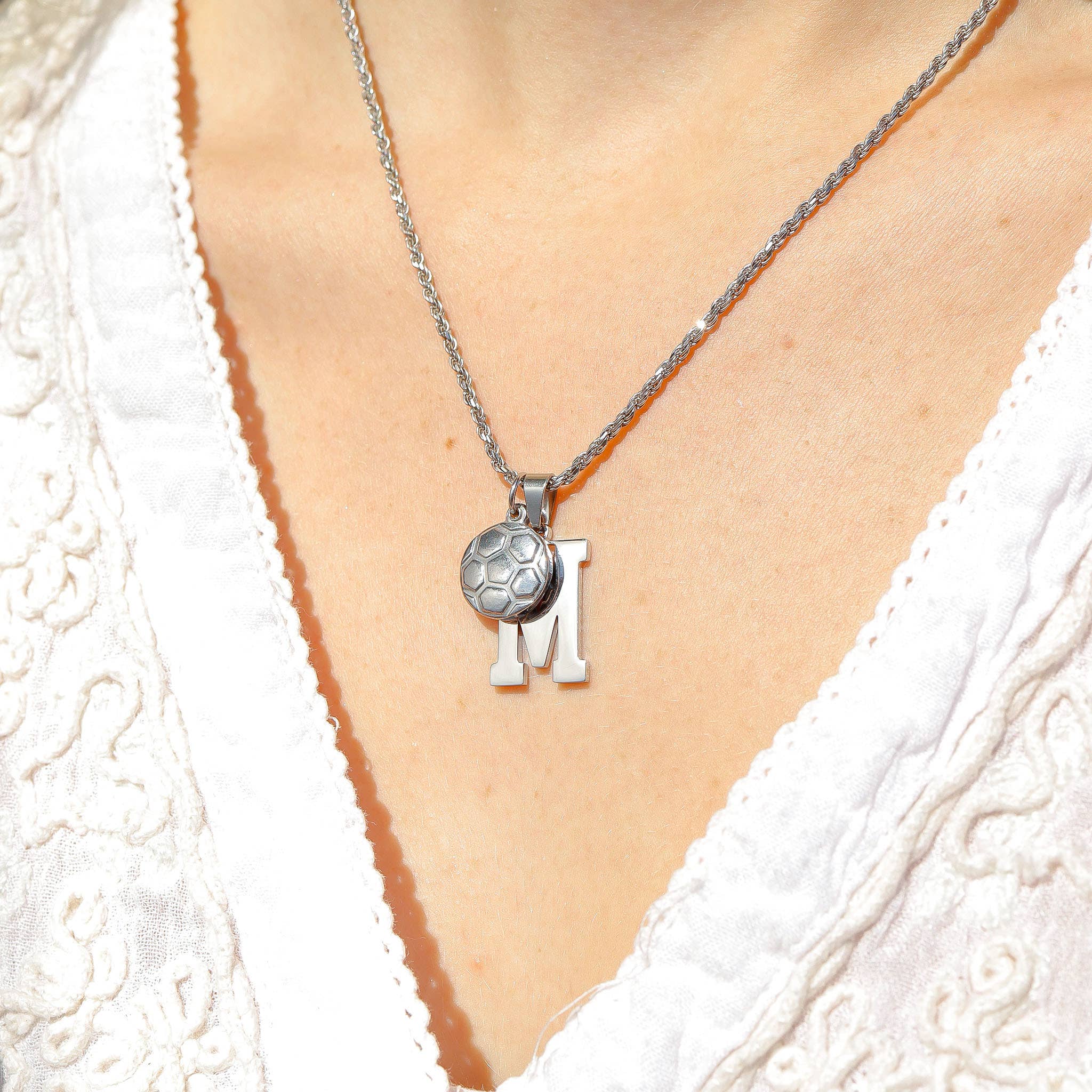 WJW - Wholesale Individual Charm/Pendant - 18K Gold PVD Stainless Steel Soccer Ball Charm6