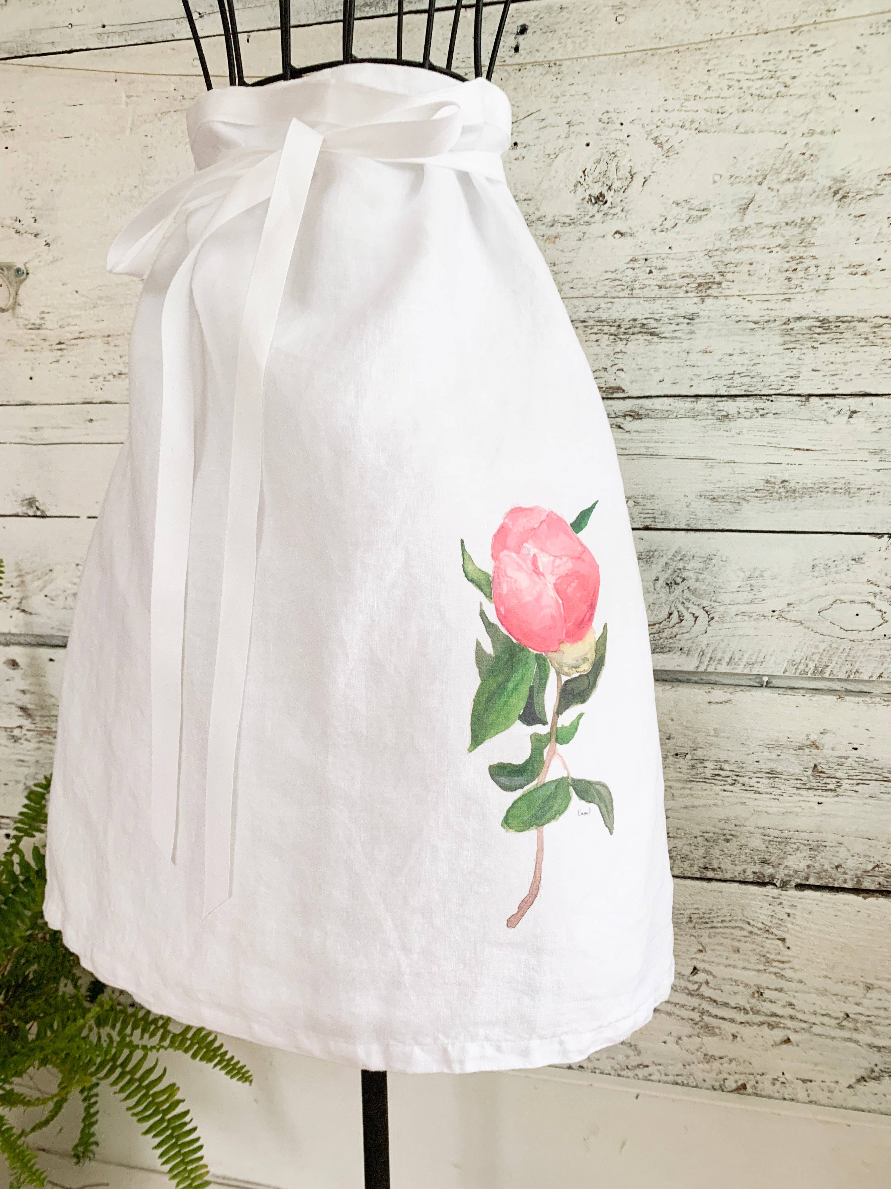 Studio on Tenth - Wholesale Apron - Peony Bud French Linen Cafe Apron0
