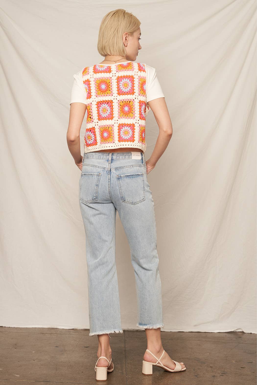 Multi Colored Multicolor Crochet Vest  for wholesale on Faire6