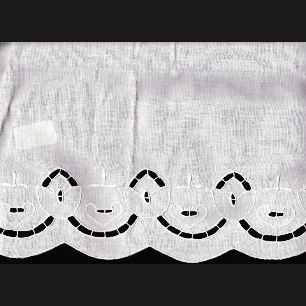 Eastern Sunrise Lace And Linens Inc. – wholesale Bedding pillowcase/sham – Pillow Cases Cut Work Embroidered Tulips White Cotton1