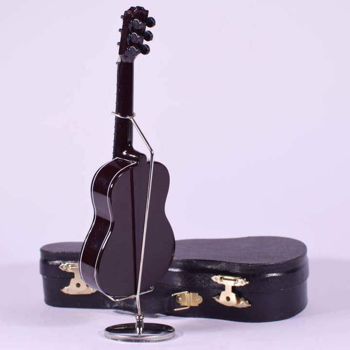 giftland – Großhandel Tischdeko – Miniatur-Gitarre aus Holz, 18 cm
