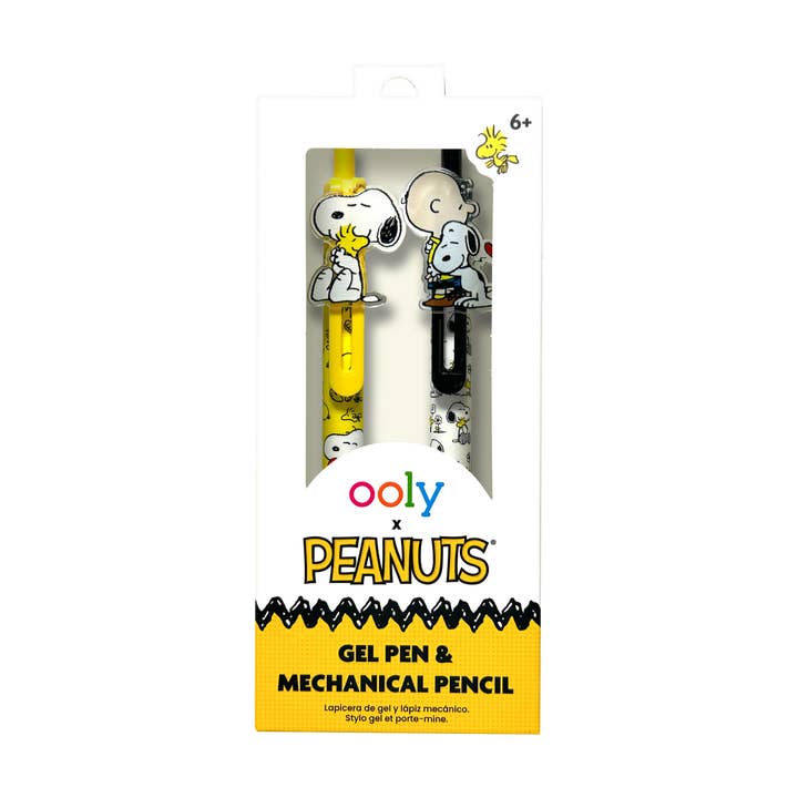 OOLY x Peanuts: Gel Pen & Mechanical Pencil (Set of 2) for wholesale by OOLY