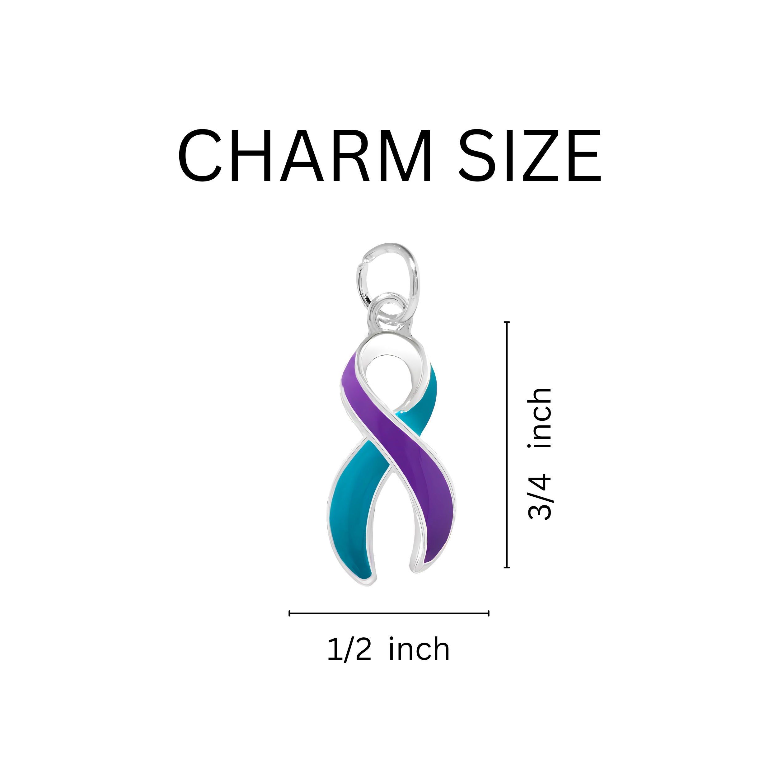 The Awareness Company - Wholesale Charm/Dangle Bracelet - Semi Colon Suicide Teal & Purple Ribbon Rope Style Bracelets2
