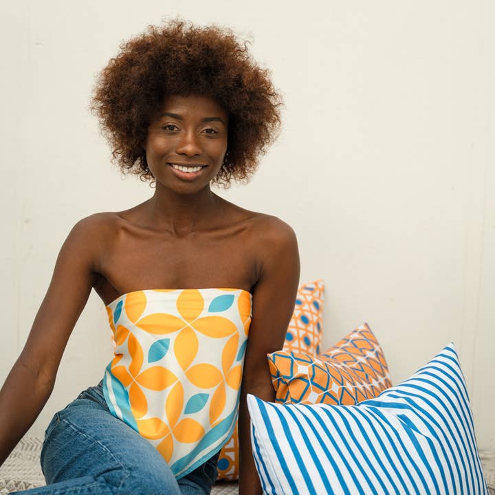 Aaliyah Makoni - Venta al por mayor Bufanda - Mujer - Bufanda de satén Sunburst Riviera