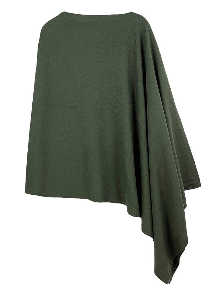 Hana - Wholesale Poncho - Women's - Solid Scarf Poncho10