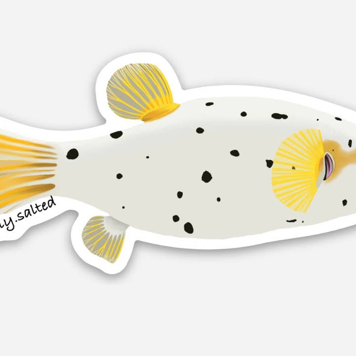 Dogface Puffer klistermärke för wholesale av Freshly Salted LLC