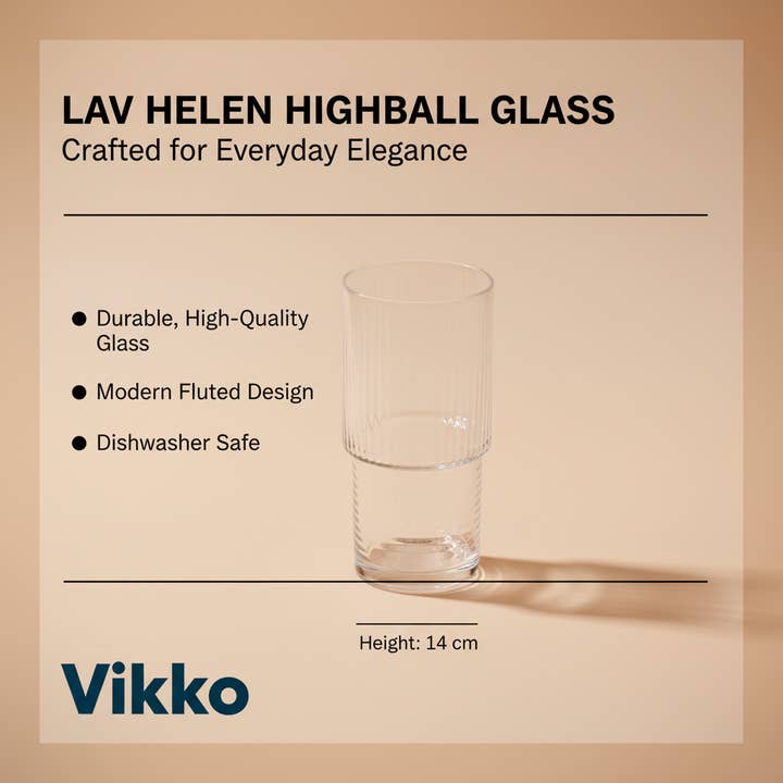 Kadra Kitchenware - Wholesale Drinking Glass/Cup - Lav - Helen, Highball Glass3